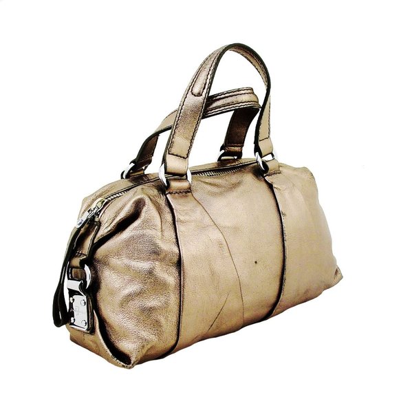 7 for ALL MANKIND Small Metallic Leather Satchel - Picture 2 of 7